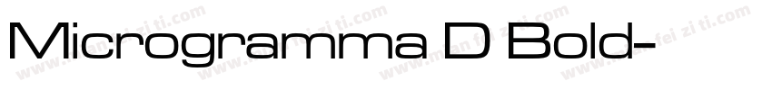 Microgramma D Bold字体转换